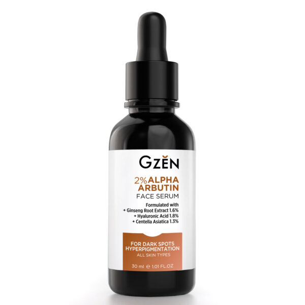 GZEN 2% Alpha Arbutin Face Serum 30ml for dark spots, pigmentation, uneven skin tone and brighter skin