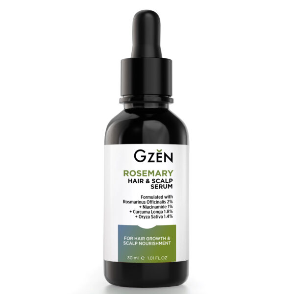 GZEN Rosemary Hair & Scalp Serum 30ml with Rosemary Extract for healthy hair growth and scalp care