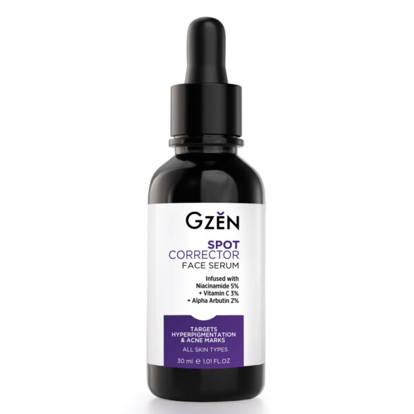 GZEN Spot Corrector Face Serum 30ml with Niacinamide, Vitamin C and Alpha Arbutin for dark spots and acne marks