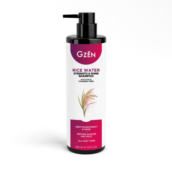 Gzen Rice Water Strength & Shine Shampoo, 200 ml